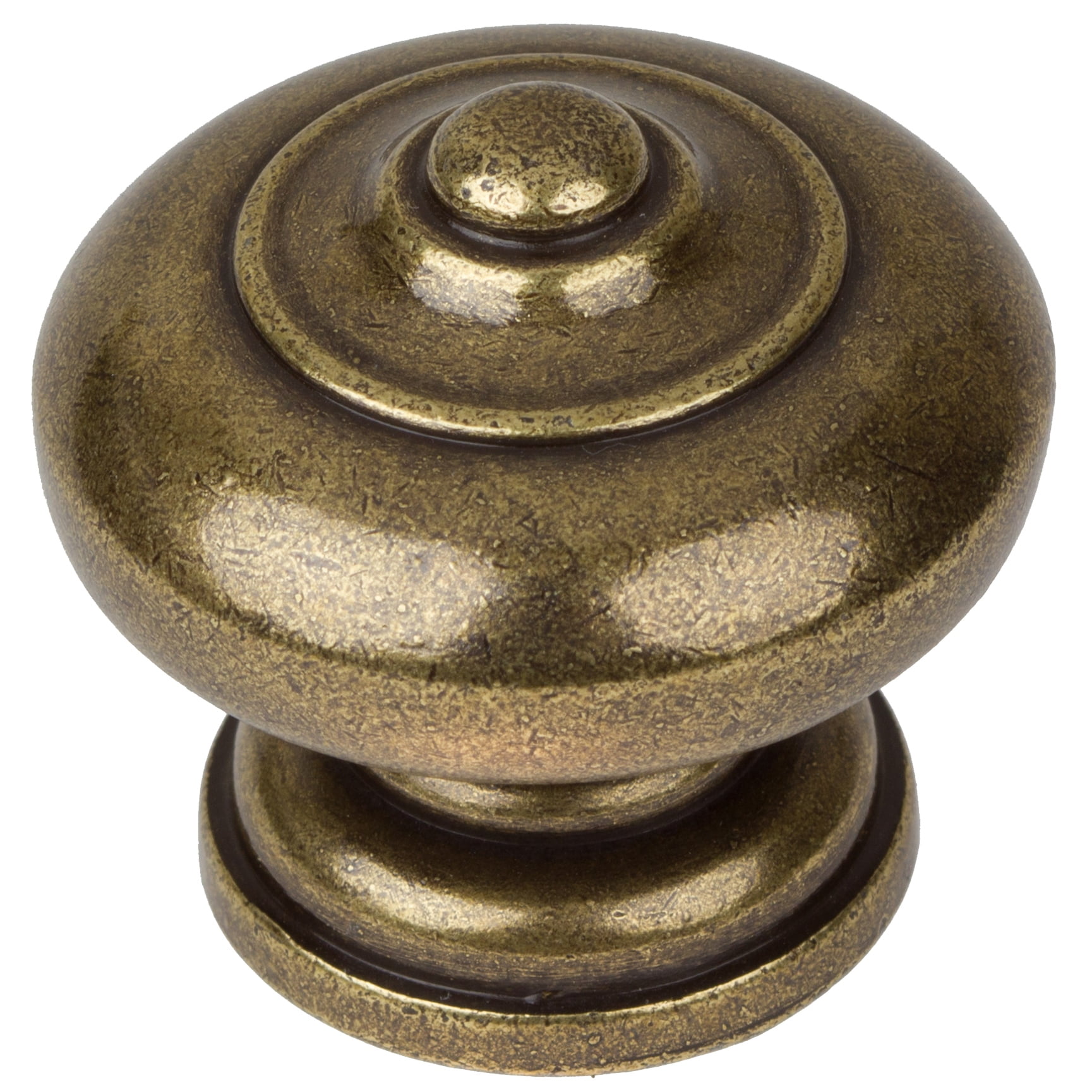 GlideRite 11/2 in. Round Ring Mushroom Knob, Antique Brass, Pack of 25
