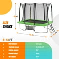 thumbnail image 6 of Exacme 8 x 12 FT Outdoor Rectangle Trampoline for Kids, 330lb Capacity Recreational Trampolione with 4 Wind Stakes, Storage Bag, Ladder(Green), 6 of 8