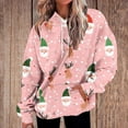 thumbnail image 2 of LEBONYARD Women's Trendy Crew Neck Hooded Drawstring Christmas Printing Pullover Sweatshirts Casual Long Sleeved Round Neck Loose Warm Fit Sweatshirts, 2 of 7