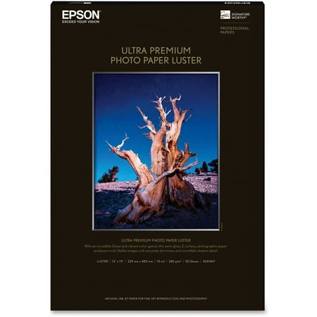 Epson, EPSS041407, Ultra Premium Luster Photo Paper, 50 / Pack
