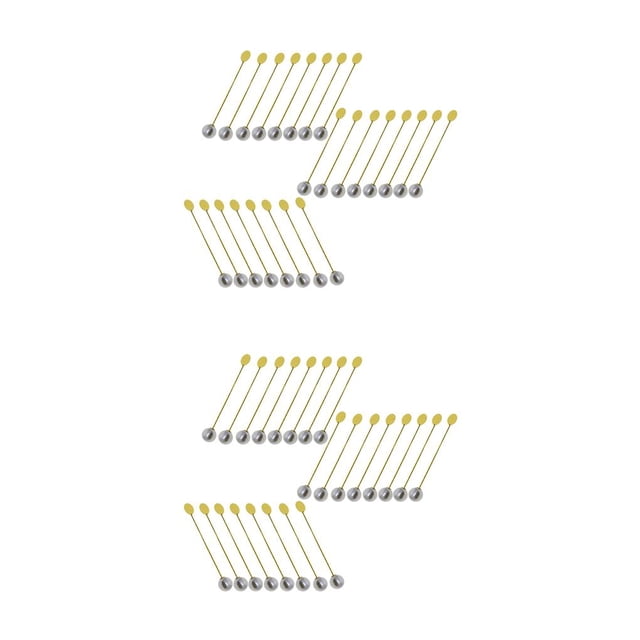 Paquete de 24 alfileres de solapa Toystoory con broches de seguridad de acero inoxidable color Oro Tapón de perlas