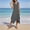 Gray women's boho midi dress a1, variant on Women's V Neck Sleeveless High Low Flowy Casual A-Line Midi Dress Solid Boho Beach Vacation Dresses, Red 2XL