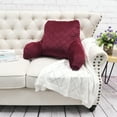 thumbnail image 5 of Home Soft Things DO-IT-YOURSELF Velvet Quilted Bedrest Pillow - Deep Claret-2 - 20" x 18" x 17", 5 of 10