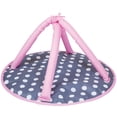 thumbnail image 5 of Lissi: Deluxe Doll Nursery Set - Pink-Blue-Polka Dot - 12pc Play Accessories For Dolls Up To 16", Stroller, Travel Bed, Play Gym, Feeding Toys, Kids 3+, 5 of 10