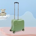 thumbnail image 3 of Aiqidi 18" Kids Ride-On Suitcase Portable Rolling Elephant Shape Children's Travel Carry Trolley Luggage Case with Universal Wheels and Password Lock for Aged 4-15 Years (Green), 3 of 13