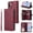 Wine red, variant on For Samsung Galaxy A37 5G Wallet Phone Case With 9 Card Holder Zipper Pocket, Magnetic Closure Premium PU Leather Flip Case With Wrist Strap,Black,For Galaxy A37 5G