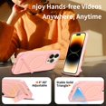 thumbnail image 3 of Dteck Magnetic Case for iPhone 14 Pro / iPhone 13 Pro,Shockproof TPU+PC Anti-Slip Compatible with Mag Safe Case Adjustable Kickstand Frosted Translucent Matte Phone Cover,Pink, 3 of 6