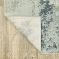 thumbnail image 5 of 2' X 8' Blue Green Grey And Ivory Abstract Power Loom Stain Resistant Runner Rug, 5 of 5