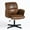 Brown Faux Suede, variant on Homy Casa Kids Swivel Chair with Armrests Adjustable Height Upholstered Seat, Beige Chenille Fabric
