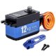 thumbnail image 1 of Servo digital de perfil bajo con engranajes metálicos de 12 kg para turismo de carretera a escala 1/10 3RACING Sakura D5 MR Blue, Blue, 1 of 5
