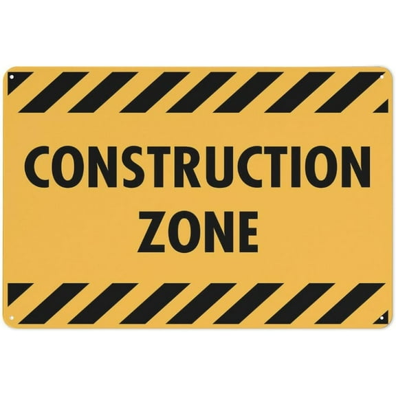 Construction Zone Sign Safe Sign, Signs Outdoor, 12 X 8 In, Sign For Home, Business, Driveway Alert