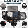 thumbnail image 3 of 25.6In Gym Bag for Men, 50L Large 3 in 1 Sports Travel Duffle Bag with Shoes Compartment,Water Resistant Travel Backpack Weekender Overnight Bag with Wet Pocket for Women Camping Touring, 3 of 9