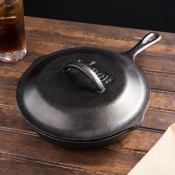 Lodge L6SK3 9" PreSeasoned Cast Iron Skillet with Lid Walmart Canada