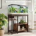thumbnail image 3 of Heavy Duty Aquarium Stand 40-50 Gallon with Power Outlets, Metal & Wood Storage Shelves, for Fish Tank Reptile Terrarium, 3 of 7