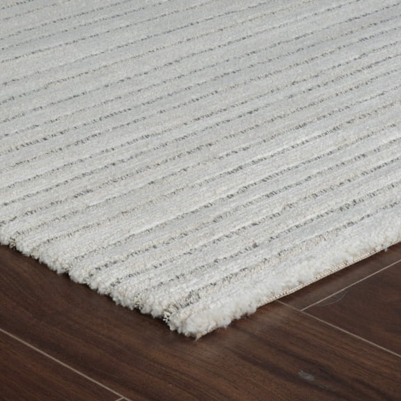 5' X 8' Cream and Beige Abstract Non Skid Area Rug