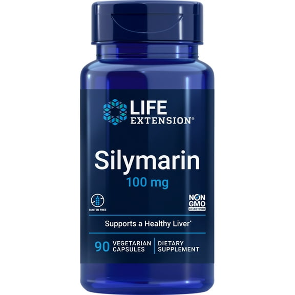 Life Extension Silymarin – Milk Thistle Extract – Supports Liver Health – Gluten-Free, Non-GMO, Vegetarian – 90 Capsules