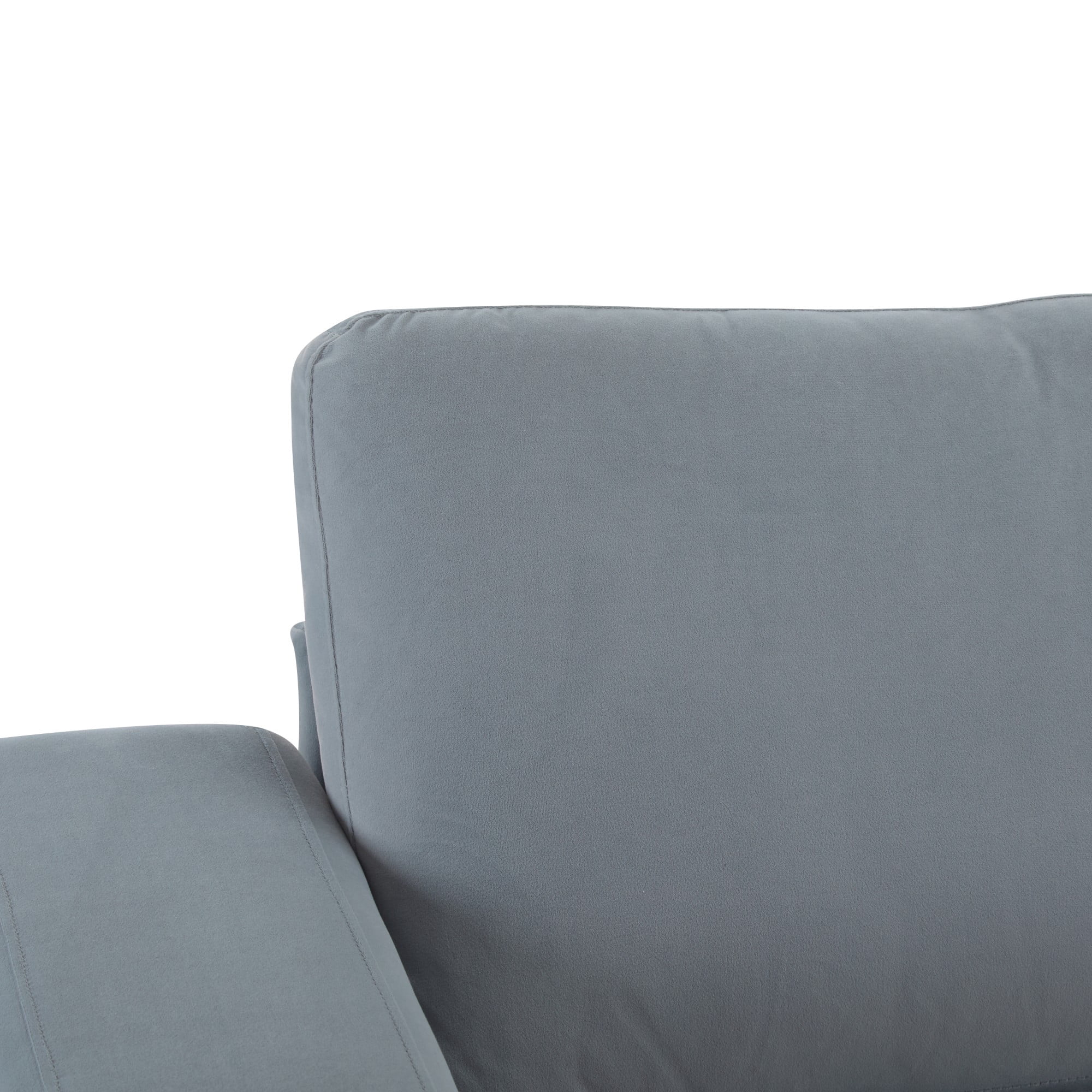 Modern Sofa Couches for Living Room,Mid-Century Upholstered Sofa Furniture with Sturdy Wooden Legs for Living Room,Bedroom,Grey