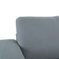 thumbnail image 3 of Modern Sofa Couches for Living Room,Mid-Century Upholstered Sofa Furniture with Sturdy Wooden Legs for Living Room,Bedroom,Grey, 3 of 7