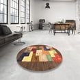 thumbnail image 4 of Ahgly Company Machine Washable Indoor Rectangle Contemporary Dark Sienna Brown Area Rugs, 7' x 10', 4 of 7