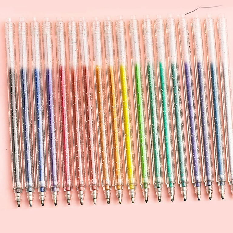 Pikadingnis Glitter Gel Pens, Set of 12, Multicolor Pens for Arts