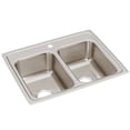 thumbnail image 4 of Elkay Lr2519 Lustertone 25" Drop In Double Basin Stainless Steel Kitchen Sink - 2 Faucet, 4 of 5