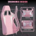 thumbnail image 5 of Bigzzia High-Back Gaming Chair Computer Racing Chair with Headrest and Lumbar Support for Back Pain, Pink, 5 of 8