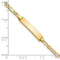 thumbnail image 3 of 14k Yellow Gold Bracelet ID Figaro 4.5 mm 6 in Semi-Solid Polished, 3 of 4