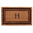 thumbnail image 2 of Calloway Mills 152982436H 24 x 36 in. Brown Border Monogram Rectangular Doormat, Natural - Letter H, 2 of 4