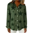 thumbnail image 6 of Perfectbot Women's Plus Size Stars Graphic Button Down Shirt - Long Sleeve Dressy Collared Business Casual Blouse, 6 of 6