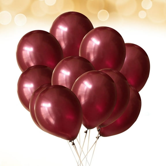 FONDOTIN 100Pcs Dark Red Latex Balloons with Long Necks for Easy Tying and Party Use