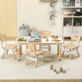 thumbnail image 3 of INFANS Ensemble Table et Chaises pour Enfants, Bureau pour Tout-Petits à Hauteur Réglable et 4 Chaises avec Plateau Anti-Graffiti et Pattes Antidérapantes, Grande Table d'Art Multi-Activités 47 Pouces L x 23.5 Pouces L pour Garderie, Classe, Maison, 3 of 8