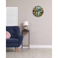 thumbnail image 3 of Wall Clock 10 Inch Vintage Round Silent Decorative Wall Clocks Battery Operated for Living Room Bedroom Kitchen Classroom Decor, Butterfly Sunflower Rose Striped Yellow Blue,Small, 3 of 7
