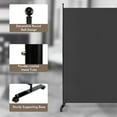 thumbnail image 6 of YANG2 Room Divider Large Single Panel, 73''W x 73''H Privacy Screen with Lockable Wheels, Rolling Room Divider Panel for Home Office Studio, Partition Fabric Wall Divider for Room Separation, Gray, 6 of 10