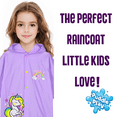 thumbnail image 3 of Puddle Play Little Boys and girls Hooded Rain Slicker Unicorn, Frog Design Size 8-9, 3 of 5
