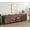 Brown, variant on 4 In 1 Sideboard Buffet Cabinets With Glass Doors And 2 Drawers, Modern Sideboard Credenza With Adjustable Shelf And Metal Base,Cabinet Storage Cabinet,Beige