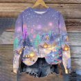 thumbnail image 3 of Uootdi Plus Size Christmas Womens Gift Long Sleeve Sweatshirt Funny Xmas Tree Santa Reindeer Snowman 3D Print Graphic Sweatshir ts, 3 of 7