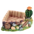 thumbnail image 2 of Plato para alimentar agua, reptil, tortuga, lagarto, con cactus, decoración para el hogar, 2 of 11