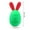Green Ornaments, variant on Printing Easter Fillable Ornament, 6.7×3.5 in Plastic Decorative Easter Egg and Bunny, Colorful Holiday Decoration for Home, Table, Mantel, Party