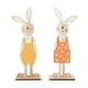 thumbnail image 2 of 2x Adornos de Conejo de Pascua de Madera Regalo Artesanía de Madera Decoraciones de Fiesta Estables Decoración Decoración Linda para el Hogar S Macarena escritorio conejito de pascua decoraciones, 2 of 8