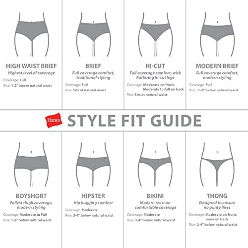 Hanes Women's Sporty Cotton Hipster Underwear, Available in Multiple Pack  Size(Colors and style May Vary) 