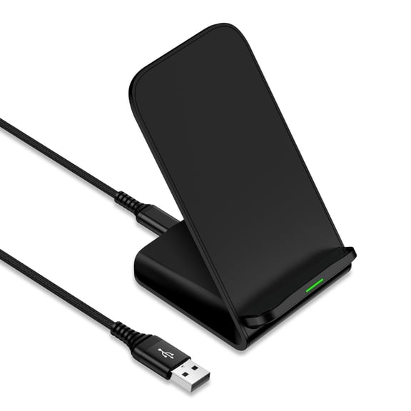 ABCPOW iPhone Fast Wireless Charger,15W Phone Wireless Charger Holder Stand Dock for Samsung GalaxyS24 S23 Ultra S22 Plus S21 S20 Wireless Charging Station Compatible for iPhone 17 16 15 14 13,Black