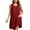 Red, variant on Kukoosong Women's Sleeveless V-Neck Tank Dress with Pockets, Midi Casual Loose Flowy A-Line Dress, Boho Summer Beach Dress
