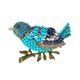 thumbnail image 3 of Broche de pájaros animales Yuyangstore broches de aleación con diamantes de imitación para mujer ropa de cumpleaños Azul, 3 of 8