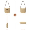 thumbnail image 5 of LOUEBICA Straw Beach Bag for Women Small Woven Crossbody Bag Summer Mesh Hollow Beachy Purse Shoulder Bag for Vacation, 5 of 8