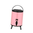 thumbnail image 2 of Dispensador de bebidas frías y calientes, barril aislado con grifo, dispensador de bebidas aislado, cubo para té con leche para casas de té y oficinas 10L Rosa, 2 of 8