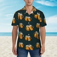 thumbnail image 4 of Haiem Beer Printed Hawaiian Shirt for Men - Men’s Casual Beach Summer Shirts - Stretch Fabric with Modern Fit-Large, 4 of 9