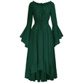 thumbnail image 5 of NMMUED Renaissance Dress Plus Size Victorian Dress for Women Vintage Dress for Women Maxi Dresses Renaissance Dress Women, Green L, 5 of 8