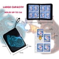 thumbnail image 2 of Trading Card Binder, 4-Pocket Cards Binder Album Holder Fits 400 Cards with 50 Removable Sleeves Portable rading Cards Holder Sleeves Portable Card Collector with Zipper Holder Greeting Cards, 2 of 7