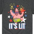 thumbnail image 3 of SpongeBob SquarePants - Lit Fireworks Patrick - Toddler & Youth Short Sleeve Graphic T-Shirt, 3 of 6