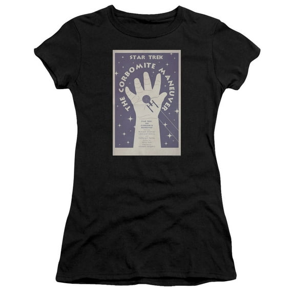 Star Trek Tos Episode 10 Junior Women's Sheer T-Shirt Black